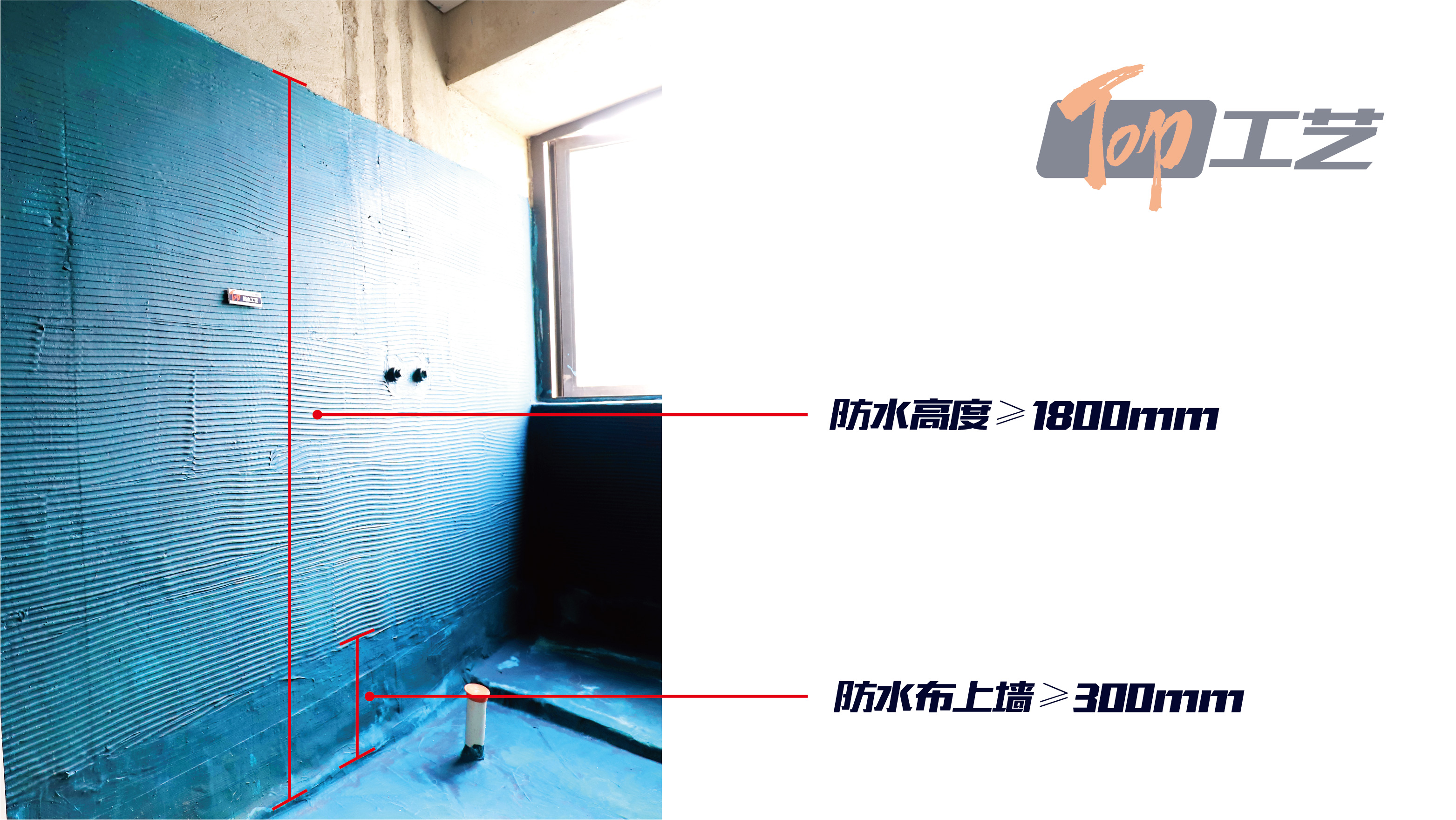 1、衛(wèi)生間防水高度
